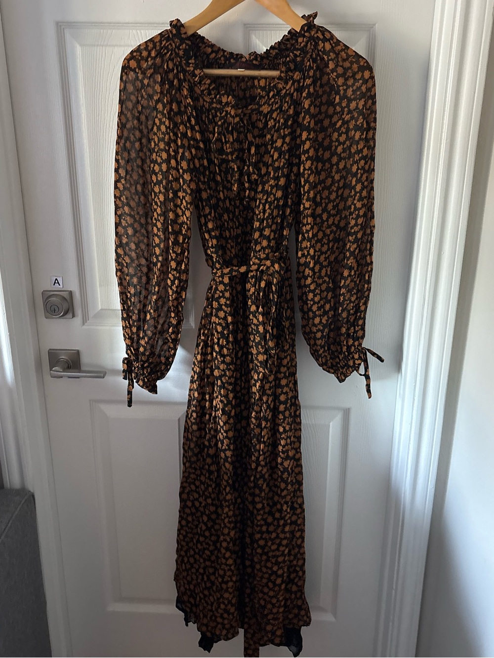 Apostrophe Paris Silk Chiffon Floral Maxi Dress Size 40 (US M/8)